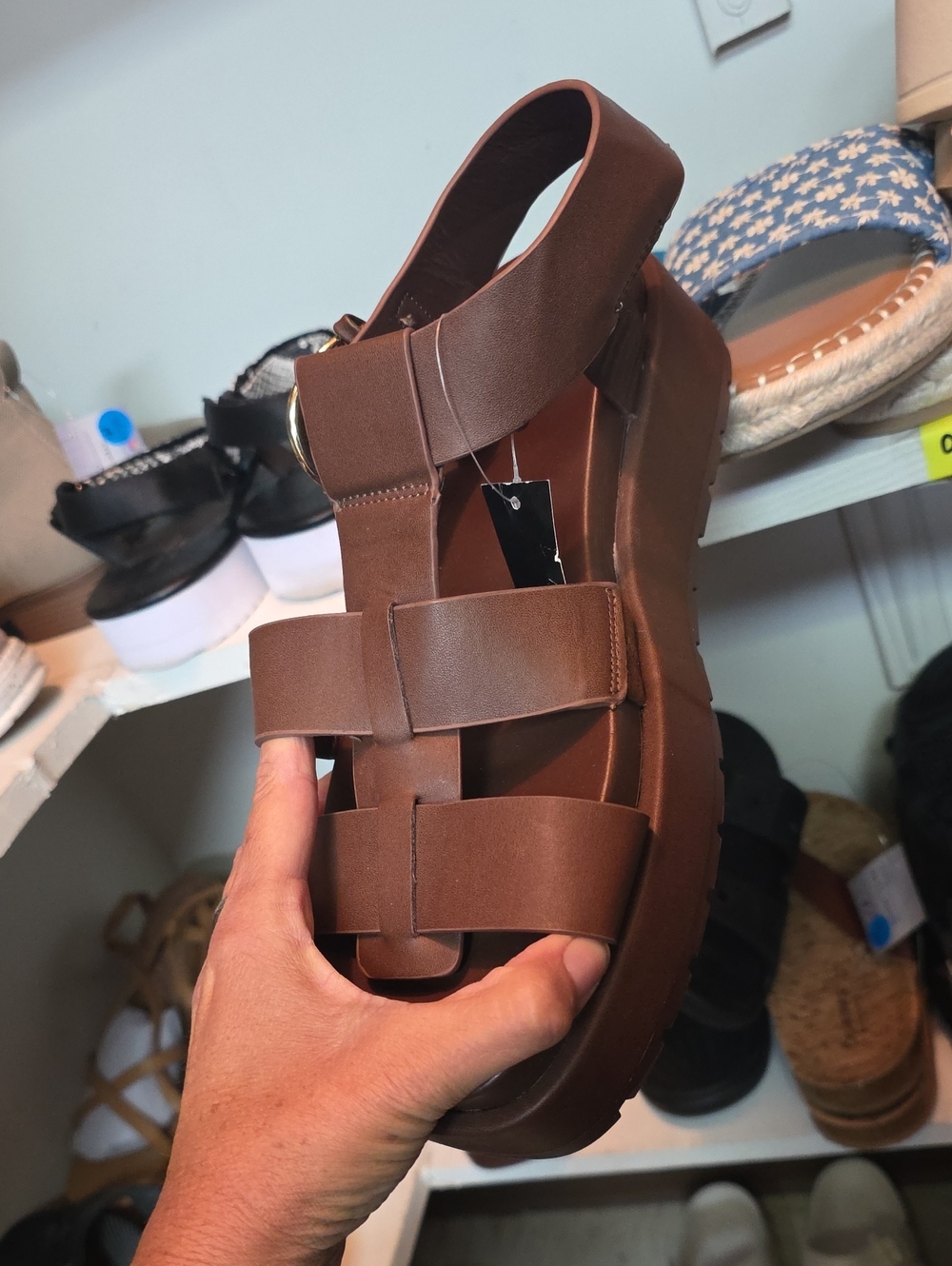 TORRID Brown Strappy Platform Sandal NEW WITH TAGS 10.5 ww